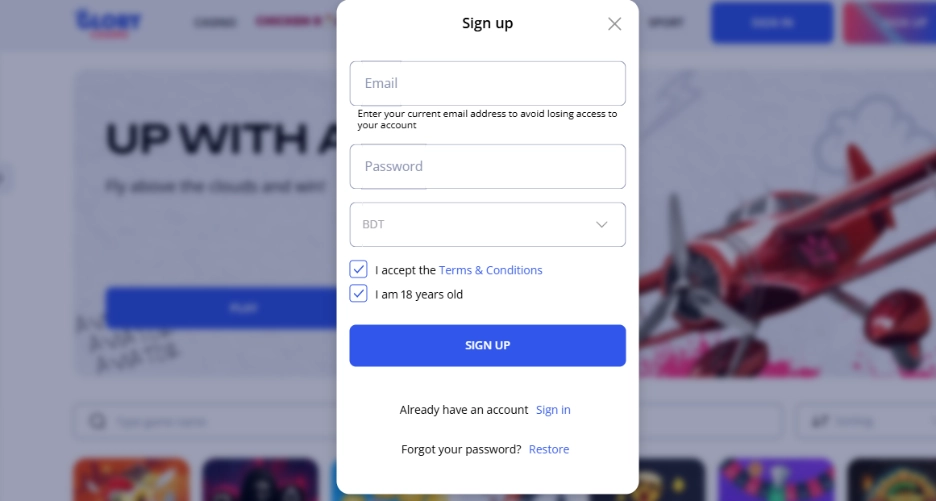 Glory Casino login 